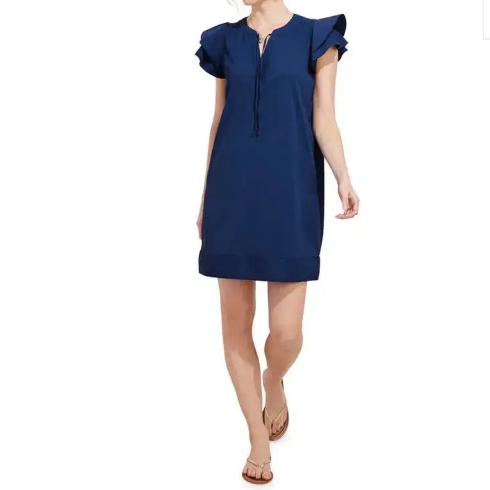 Vineyard Vines Women’s Flutter Sleeve Tunic Dress in Navy